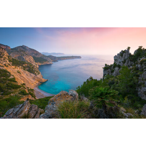 Papier peint panoramique naturel Crique Émeraude
