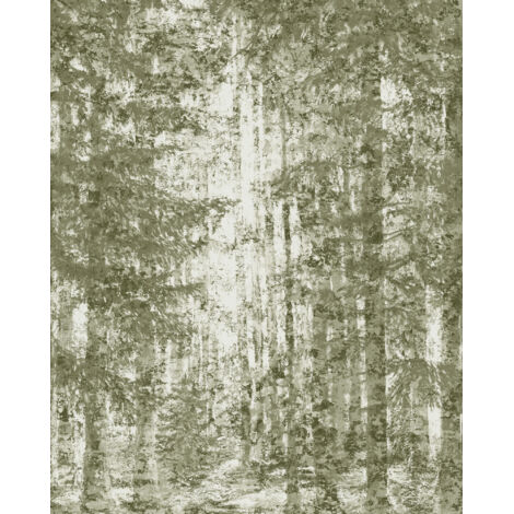 Papier peint panoramique naturel Forêt Décolorée