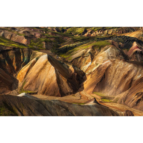 Papier peint panoramique naturel Montagnes Brillantes