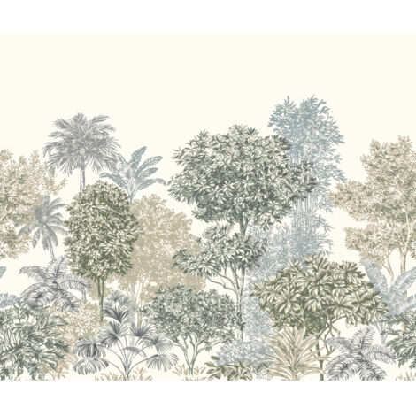 Papier peint panoramique naturel Palmiers Peints