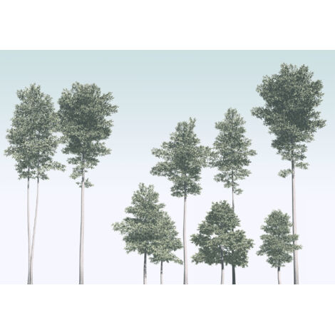 Papier peint panoramique naturel Pins