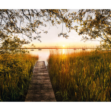 Papier peint panoramique naturel,romantique Au Bord du Lac