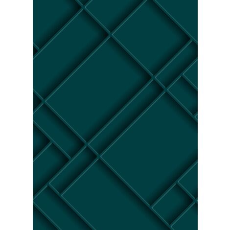 papier peint panoramique panneaux de bois bleu canard  - Origin Wallcoverings