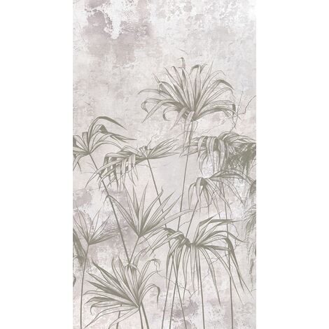 papier peint panoramique plantes tropicales gris  - Sanders & Sanders