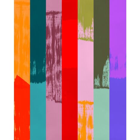 papier peint panoramique rayures verticales multicolore  - Komar