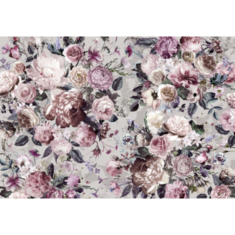 Papier peint panoramique romantique Fleurs Charmantes