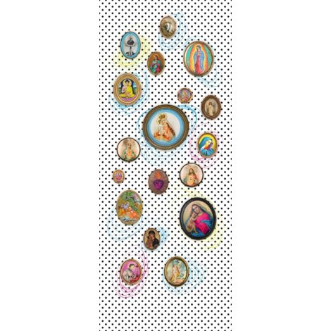 Papier peint panoramique romantique,vintage & retro Pois