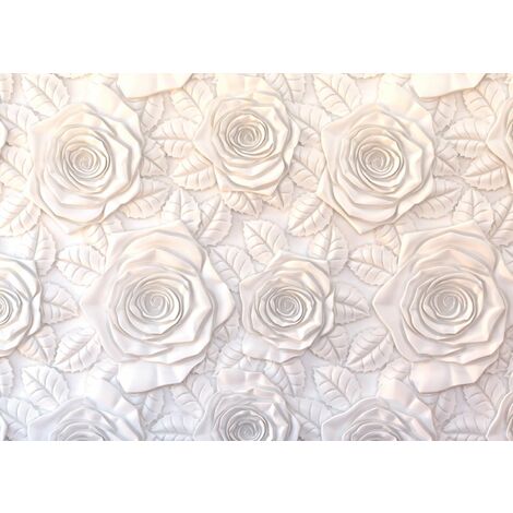 papier peint panoramique roses blanc  - Sanders & Sanders