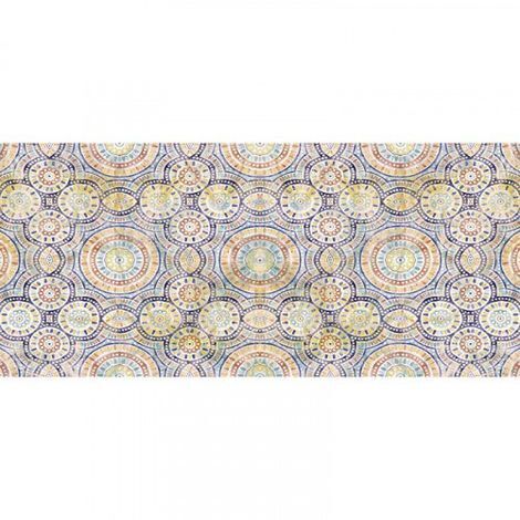 Papier peint panoramique salon oriental Tapisserie panoramique orientale idéale cuisine Papier peint panoramique bleu & jaune motif mandala