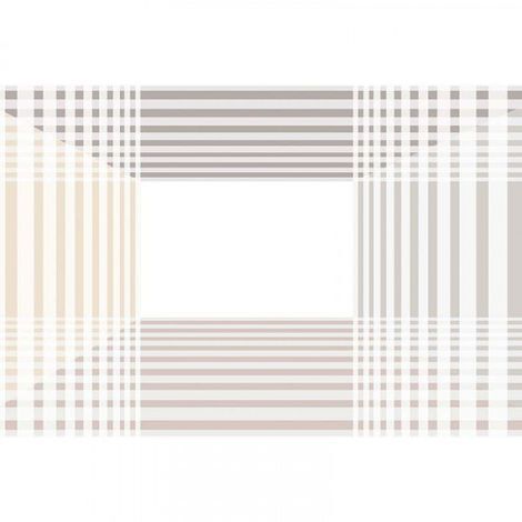 Papier peint panoramique scandinave chambre mansardée Tapisserie panoramique salon beige & grise Papier peint panoramique géométrique moderne