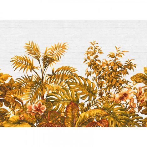 Papier peint panoramique tropical pour bureau Tapisserie panoramique florale design Papier peint panoramique original idéal pour salon