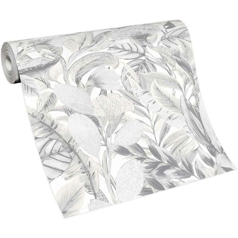 Papier peint panoramique végétal vert & noir Tapisserie panoramique jungle cuisine Papier peint moderne jardin d'hiver