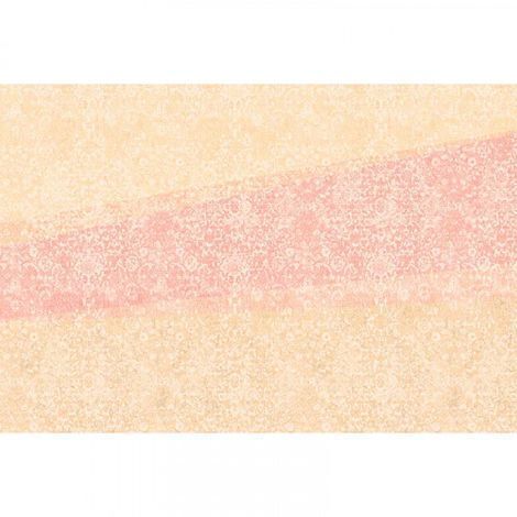 Papier peint panoramique vintage orange & rose Tapisserie panoramique Shabby Chic pour cuisine Papier peint panoramique chambre fille couleur abricot