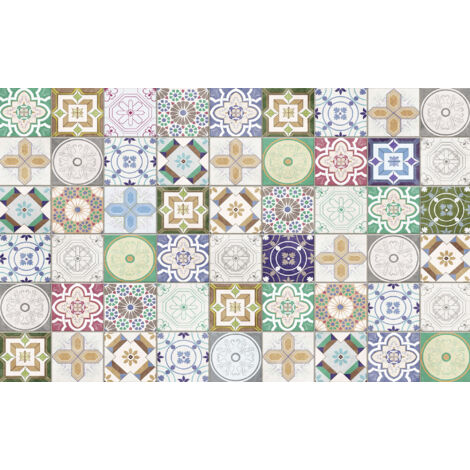 Papier peint panoramique vintage & retro Carreaux
