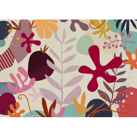 Papier peint panoramique vintage & retro Coraux Heureux