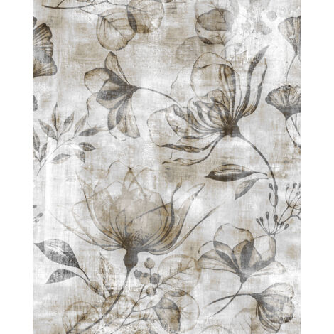 Papier peint panoramique vintage & retro Roses Rustiques