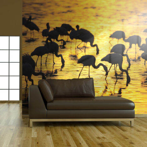 Papier Peint "Paradis des Flamants : Lac Nakuru, Kenya" 154 x 200 cm