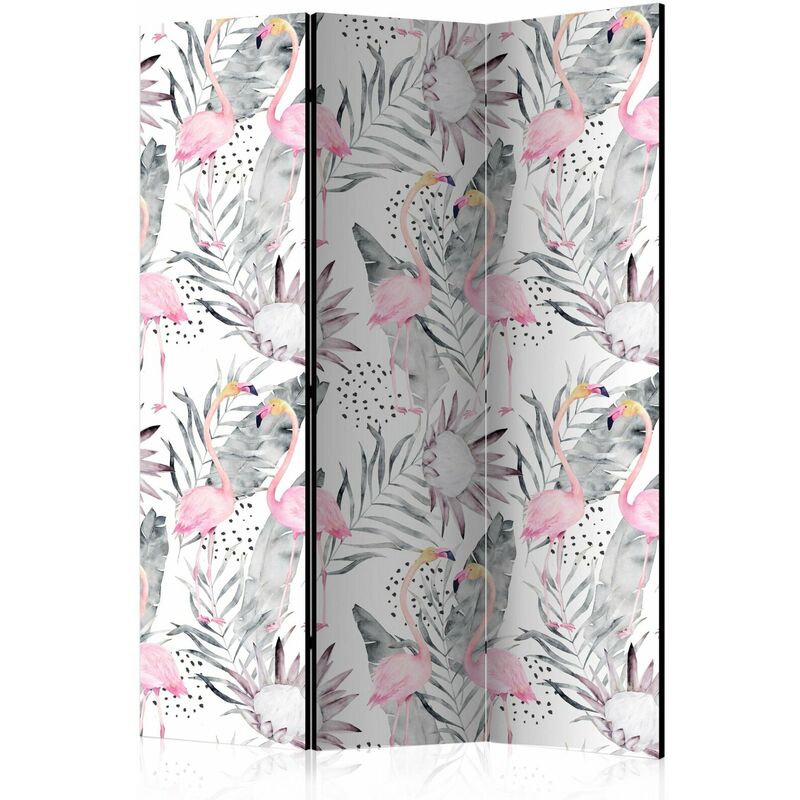 Artgeist - Paravent flamants roses et brindilles 3 volets - Multicolore - Multicolore