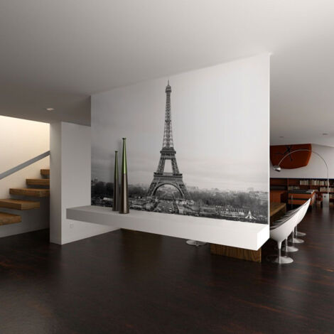 Papier Peint "Paris : Photographie en Noir & Blanc" 154 x 200 cm