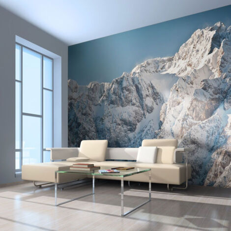 Papier Peint "Paysage Enneigé, Alpes" 154 x 200 cm