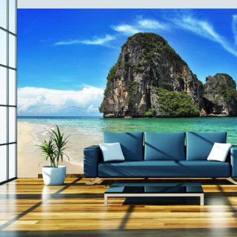 Papier Peint "Paysage Exotique Plage Railay Thaïlande" 193 x 250 cm