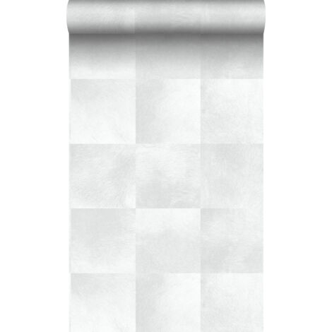 papier peint peau d'animal avec texture de fourrure gris chaud clair  - Origin Wallcoverings