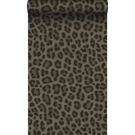 papier peint peau de léopard taupe  - Origin Wallcoverings