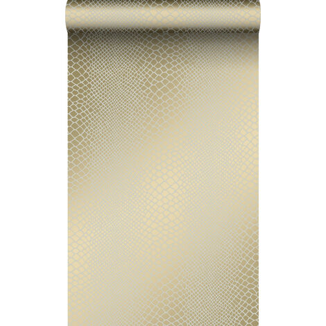 papier peint peau de serpent bronze brillant  - Origin Wallcoverings