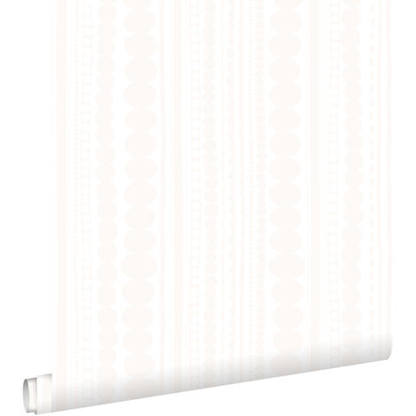 papier peint perles blanc et argent brillant  - ESTAhome