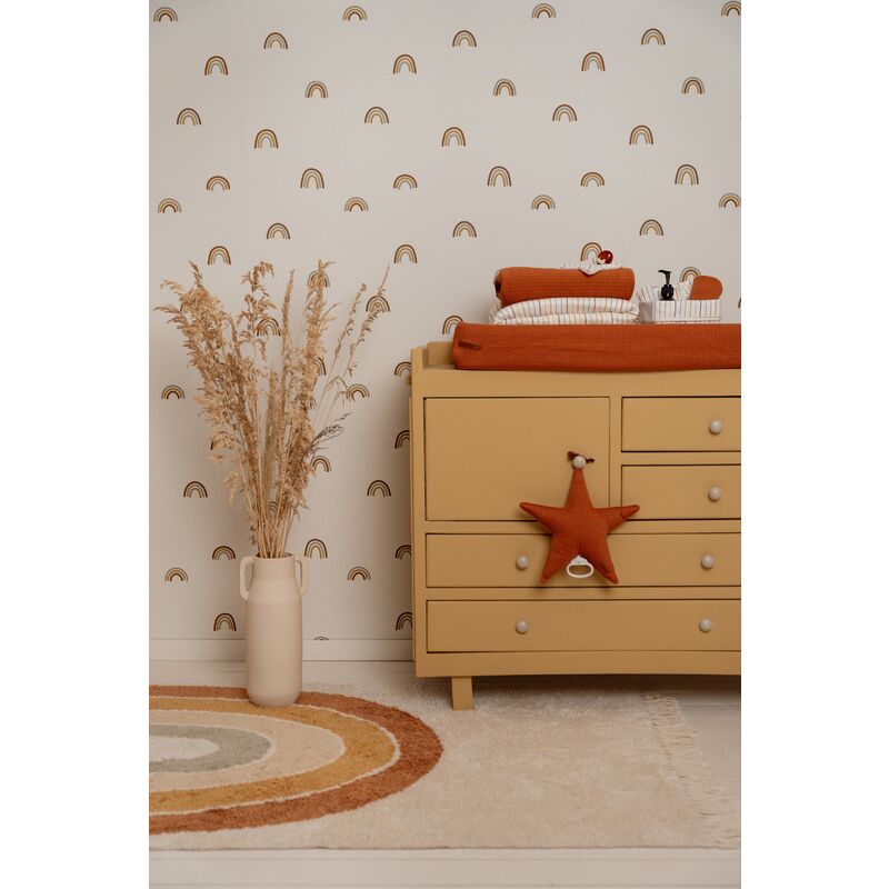 Little Dutch - Papier peint intissé Petit Arc en Ciel Vintage 1000 x 53cm Multicolore