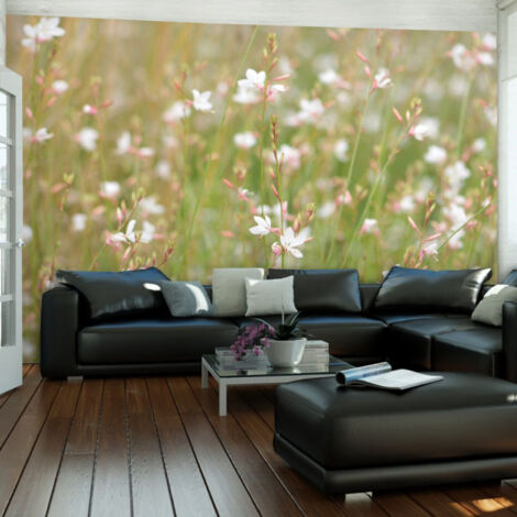 Papier Peint "Petites Fleurs Blanches" 154 x 200 cm