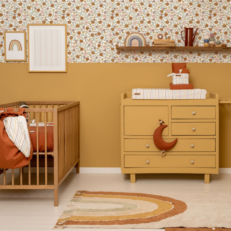 Papier peint intissé Petites Fleurs Vintage 1000 x 53cm Multicolore