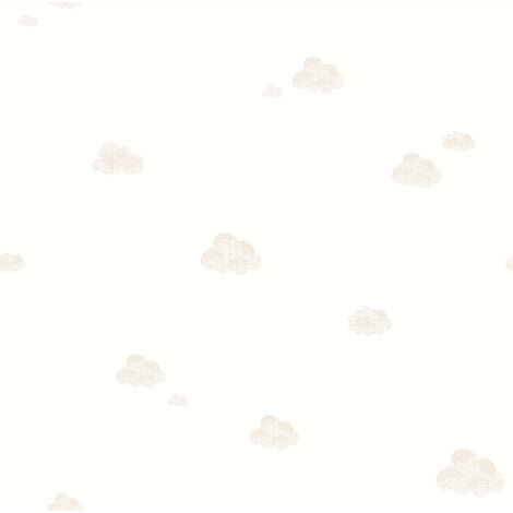 papier peint petits nuages beige  - Sanders & Sanders