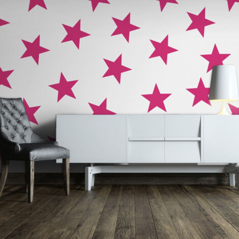 Papier Peint "Pink Star" 245 x 350 cm