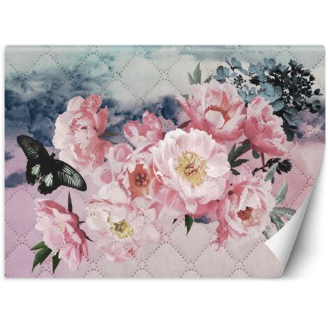 Papier peint Pivoine et papillon 350x245