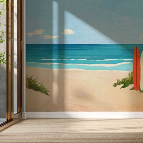 Papier peint plage secrète papier peint