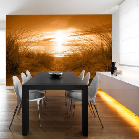 Papier Peint "Plage Sépia" 70 x 100 cm