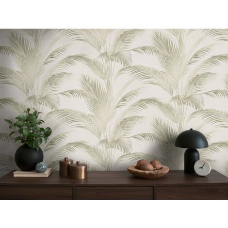 Papier peint plante vert clair et blanc, salon, chambre, salon, 399802