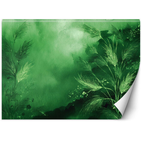 Papier peint Plantes abstraites vertes 150x105