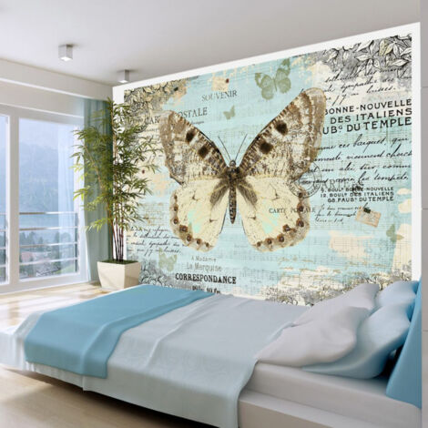 Papier Peint "Postcard with Butterfly" 105 x 150 cm