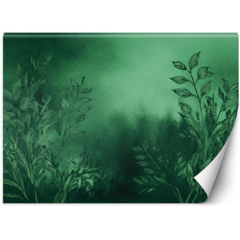 Papier peint Pré Vert Botanique 100x70