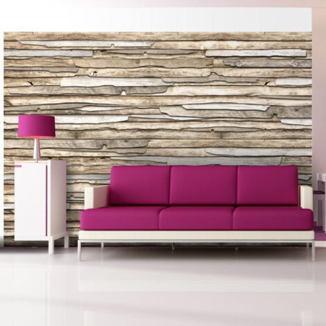 Papier Peint "Puzzle de Bois" 245 x 350 cm