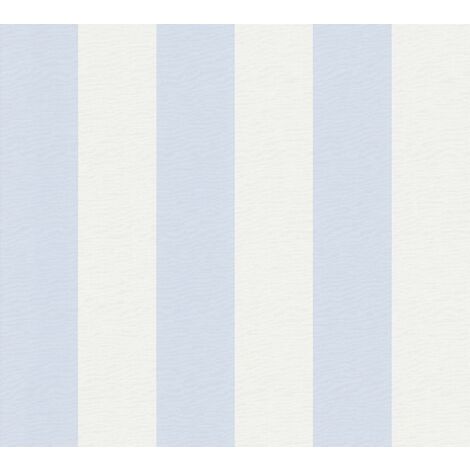 papier peint rayé bleu et blanc  - Livingwalls