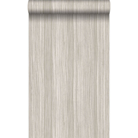 papier peint rayé marron clair brillant  - Origin Wallcoverings