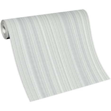 Papier peint rayure gris intissé chambre adulte | Tapisserie grise avec rayures salle à manger | Papier peint rayé couloir & séjour