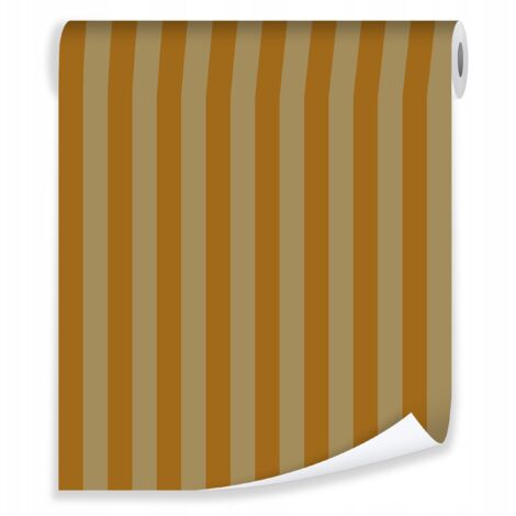 Papier peint rayures marron scandinave sur molleton mur salon chambre  coucher