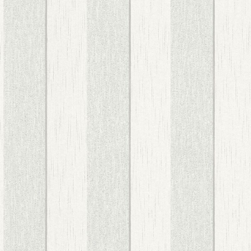 Papier peint à rayures Profhome 961941 papier peint textile texturé avec des rayures mat gris blanc 5,33 m2