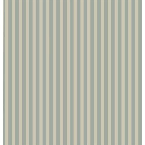 Papier Peint Rayures vintage beige bleu - Papier bleu et marron - Papier bleu et marron
