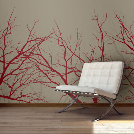 Papier Peint "Red Hot Branches" 154 x 200 cm