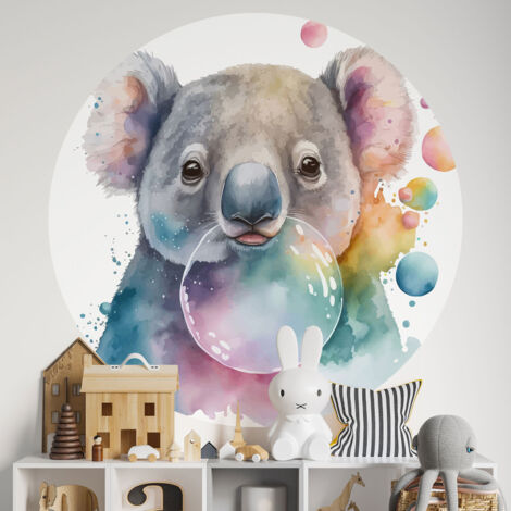 Papier peint rond / cercle Enfants - Koala - Diamètre 30 cm